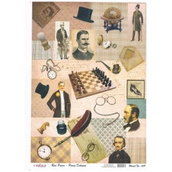 Papier ryżowy  format A4  ( 009 ) szachy
